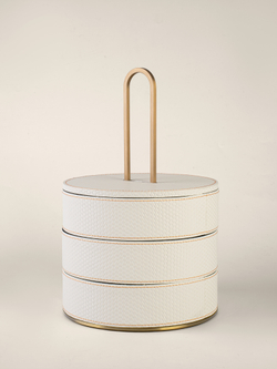 Шкатулка Трансформер круглая Белая