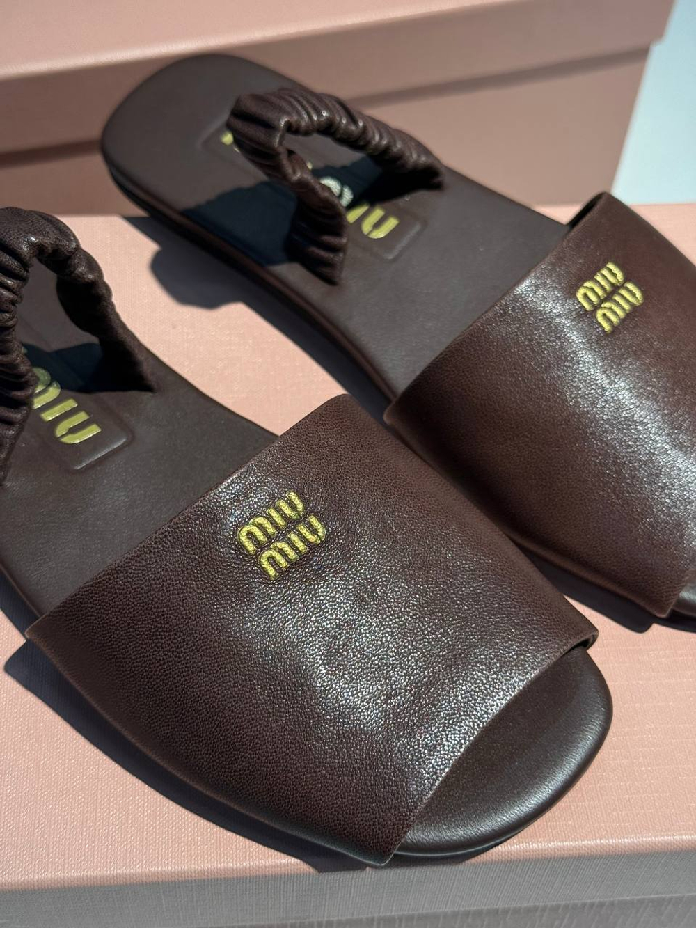Шлепанцы MIU MIU