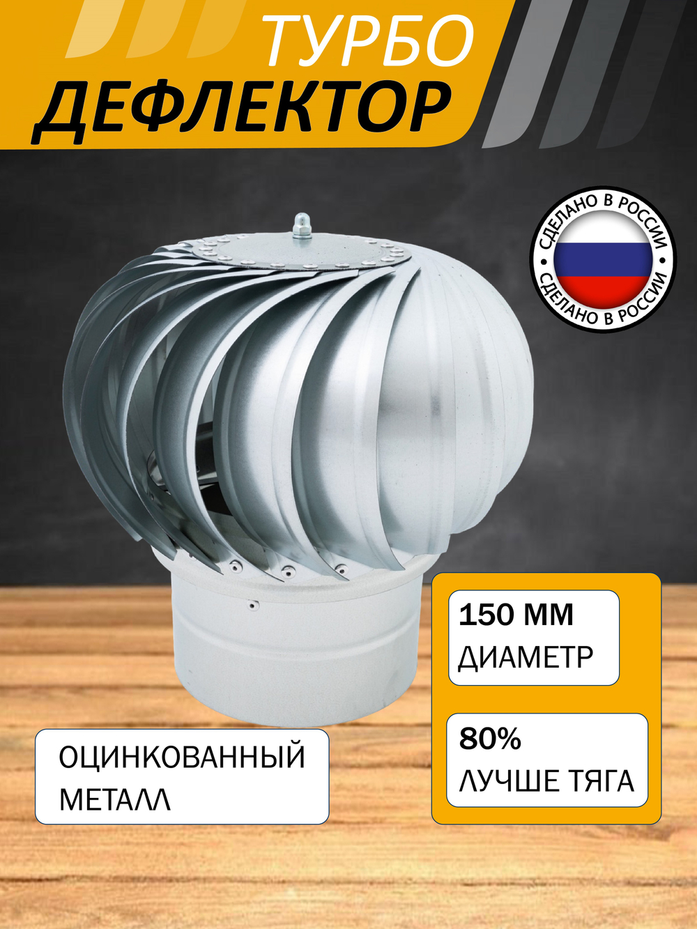 Турбодефлектор ТД-150 Оцинкованный металл