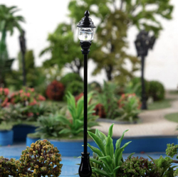 Фонарь уличный миниатюрный для макетов "Парковый #2" (85 мм; 5 штук) / мини фонари для парков и железных дорог