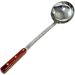 Половник из нержавеющей стали 40см деревянная ручка