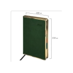 Ежедневник датированный 2026 А5 148х218 мм, GALANT "Infinity Gold", под кожу, темно-зеленый, 117504