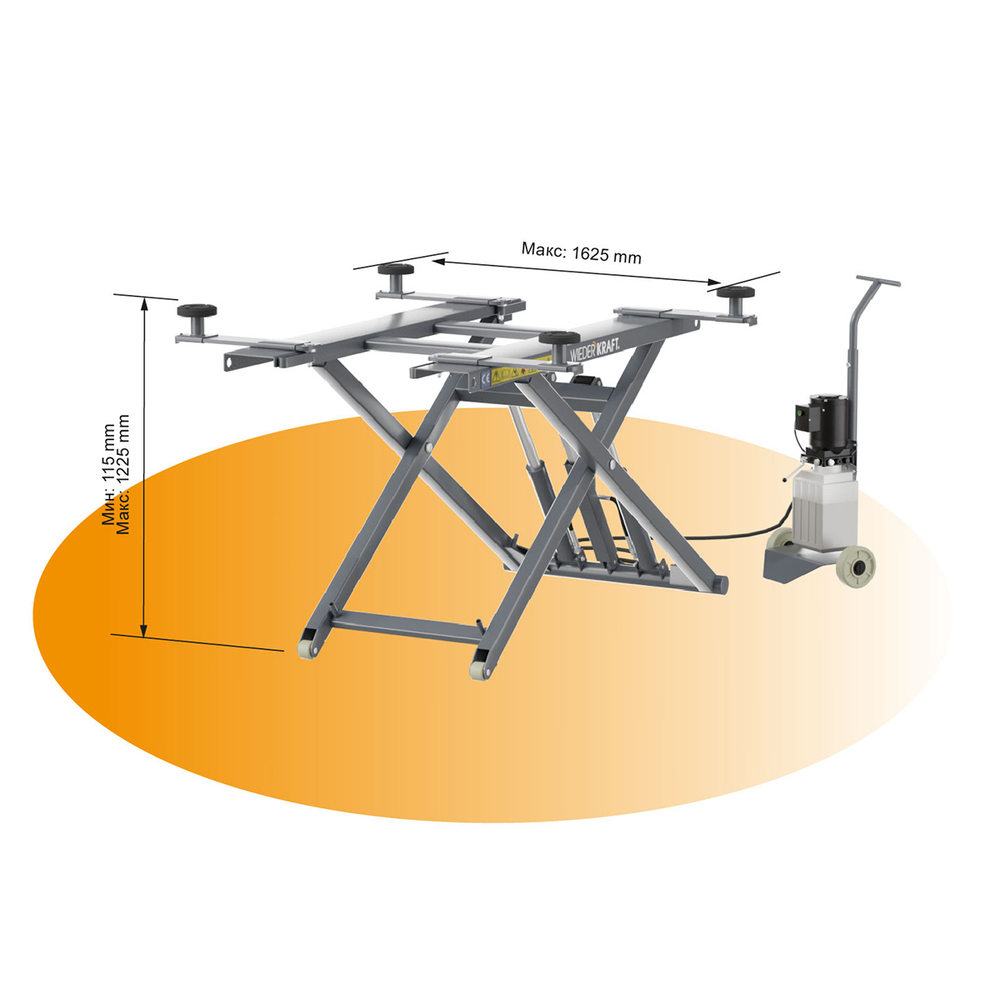 WDK-503/220 Подъемник ножничный мобильный 2,8 тонн, 220В