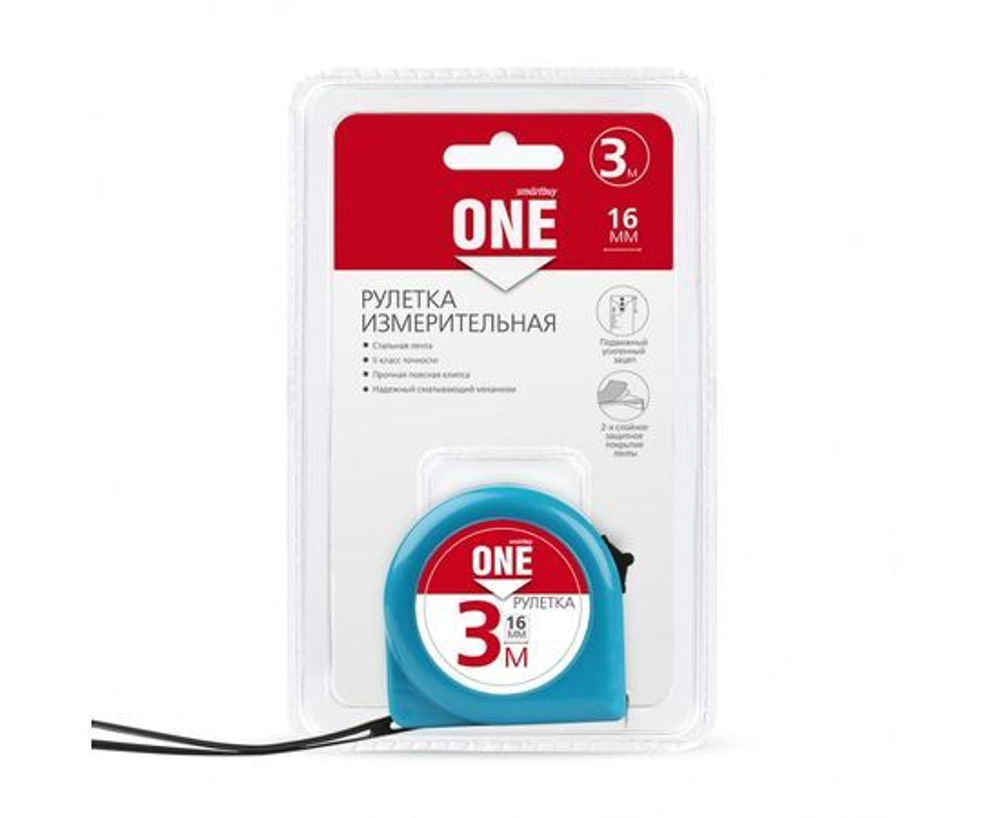 Измерительная рулетка Smartbuy 10мх25мм, пластиковый корпус, фиксатор, усиленный зацеп SBT-MTP-1025P1