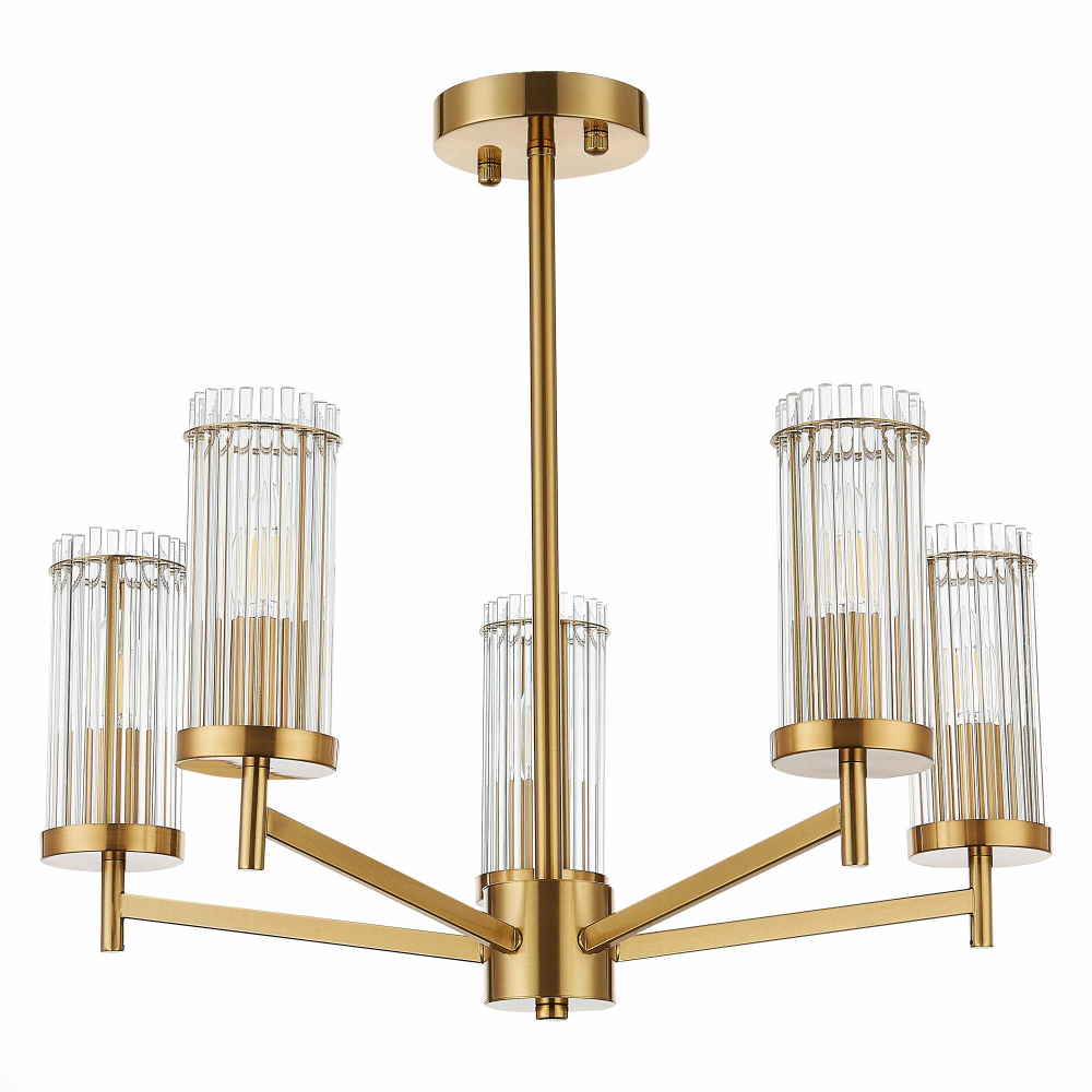 SL1233.302.05 Люстра потолочная ST-Luce Латунь/Прозрачный E14 5*60W BITONTO