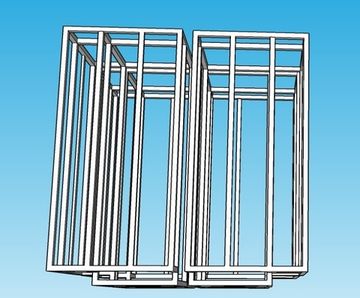 Металлоконструкция для монтажа интерьерного экрана