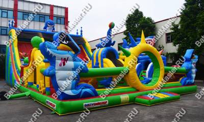 Коммерческий надувной батут "Осьминоги и акулы" 17*10*8 м B-14657