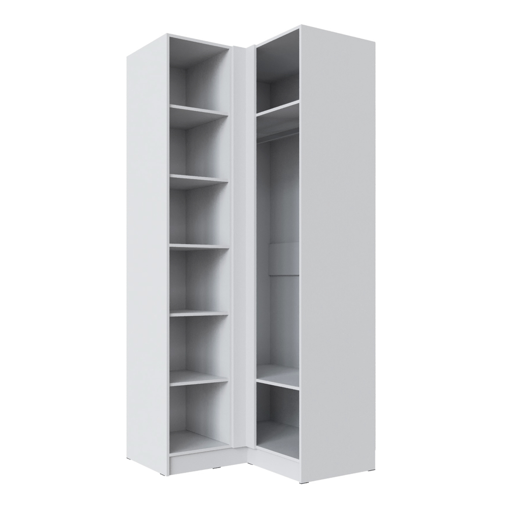 Шкаф угловой Мадрид угол прямой белый