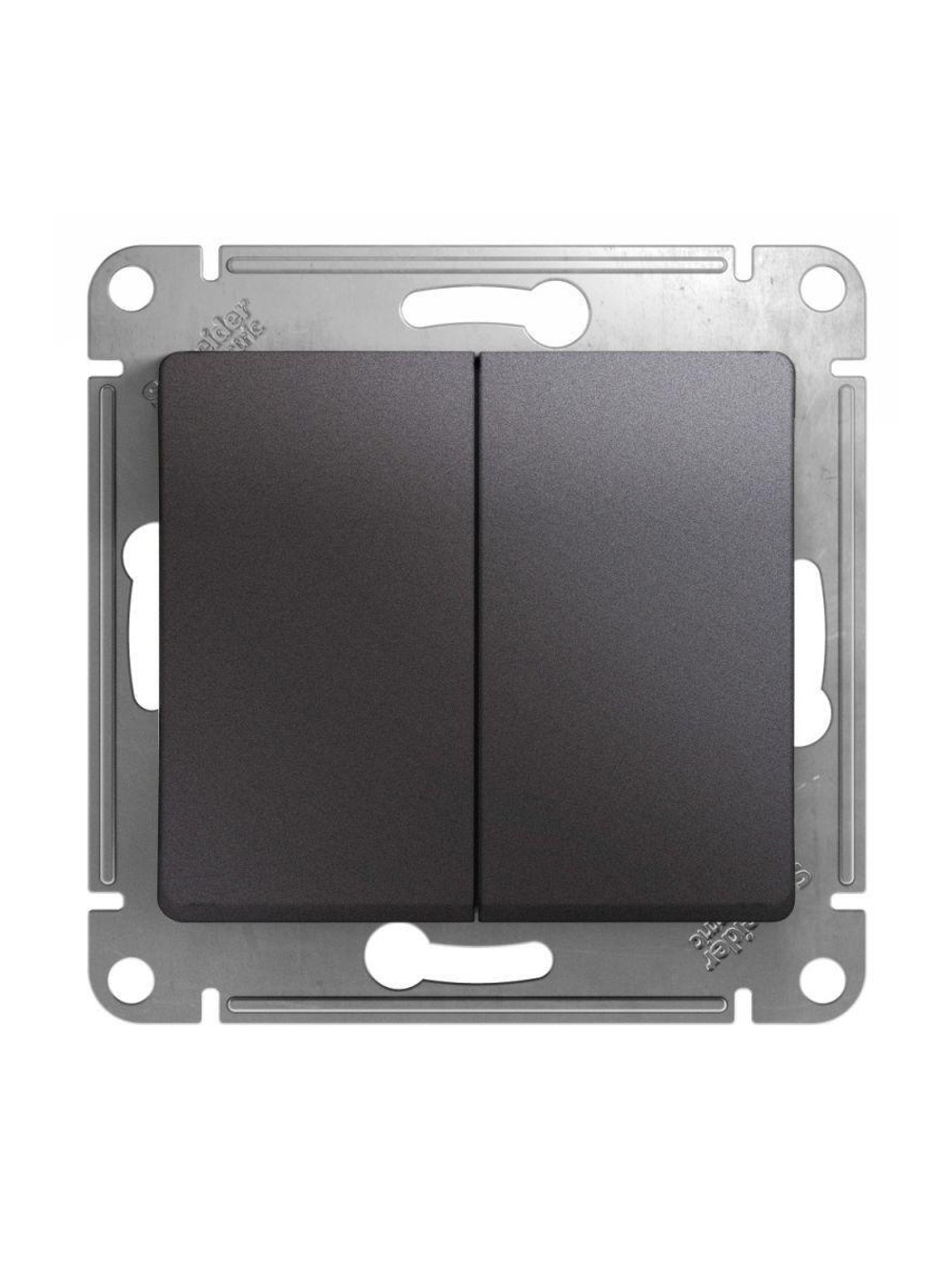 Переключатель проходной 2-кл. СП Glossa 10А IP20 (сх. 6) 10AX механизм графит SE GSL001365
