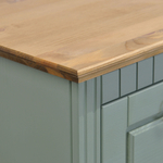 Обувница для прихожей, 87х21х97, Неаполь, тумба для обуви в прихожую, 2 двери 1 ящик, сосна, зеленый эвкалипт, Dipriz