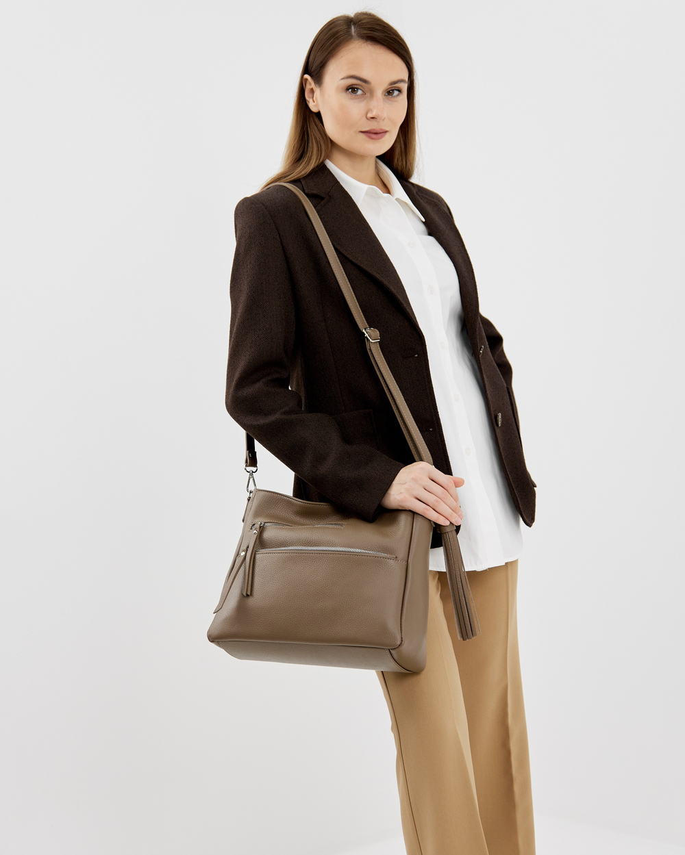 Сумка 564 03 тауп темный