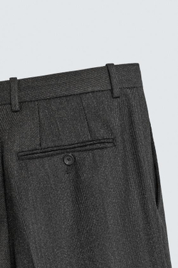 ZARA БРЮКИ ИЗ 100% ШЕРСТИ, АНТРАЦИТОВО-СЕРЫЙ