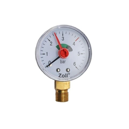 ZOLL Манометр 1/4", вертикальный (50 мм/6 бар) (Y-50-6bar)