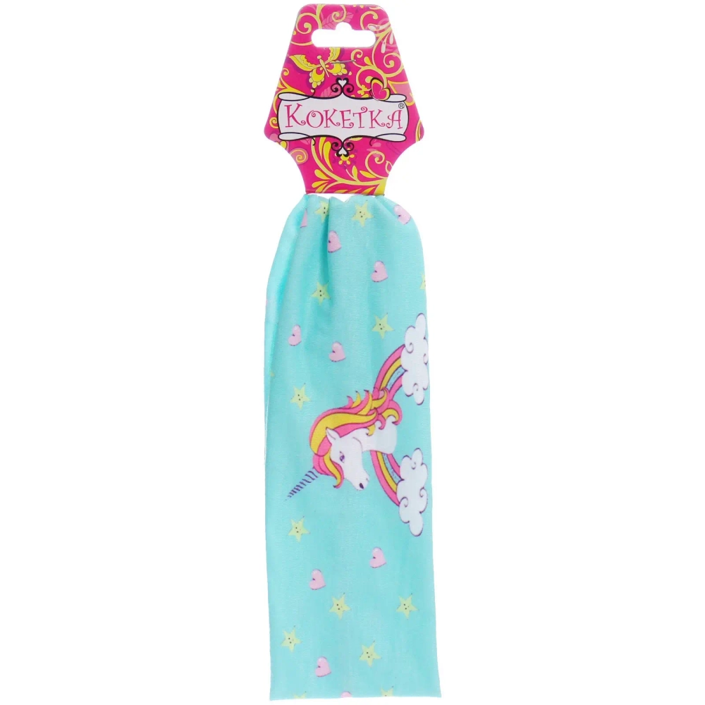 Повязка на голову детская «РОЗОВОЕ ОБЛОКО», радуга, микс 6 цветов, 7*20см (подвес Кокетка)