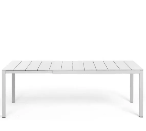 Стол металлический раздвижной Rio Alu 140-210х85 см, белый