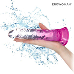 Розовый гибкий фаллоимитатор - 20,5 см. (Цвет: розовый)