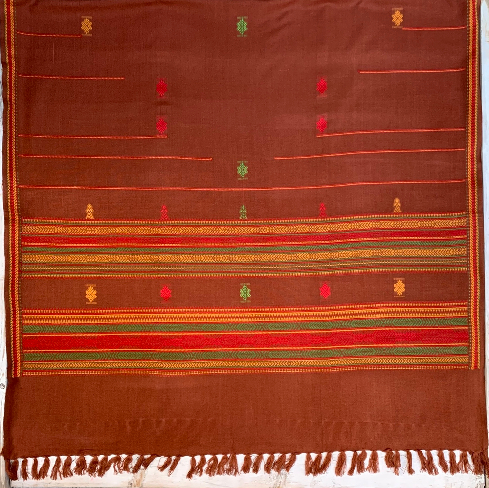 Шаль с  гуджаратской вышивкой