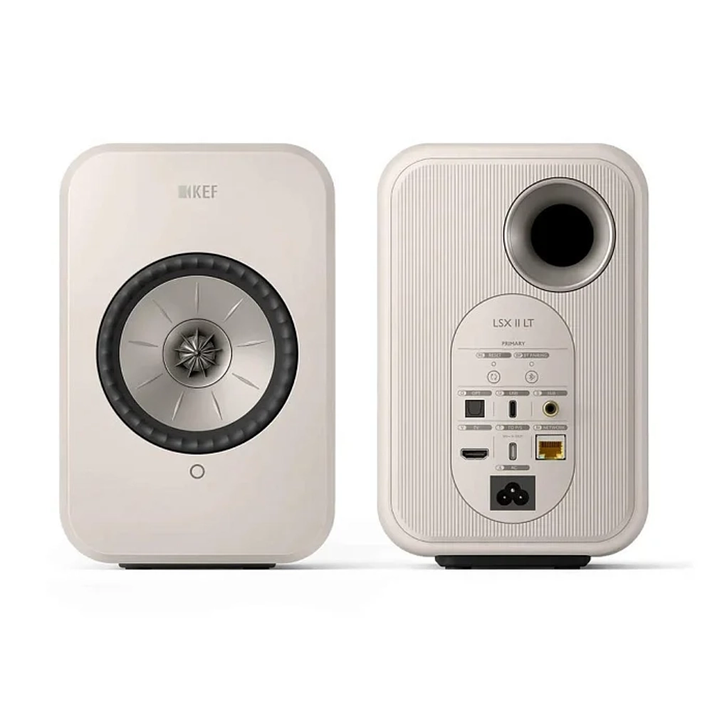 KEF LSX II LT Stone White активная беспроводная полочная акустическая система (пара)