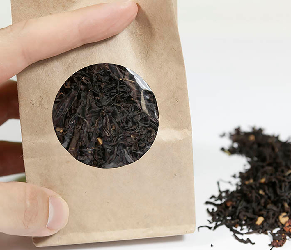 TEA-AR114 Черный ароматизированный чай «Земляника со Сливками» (50 гр)