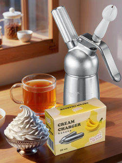 Баллончики для сифона для взбивания сливок вкус банан (N2O) MasterWhip 50шт.