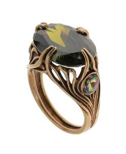 "Сапсан"  кольцо в бронзовом покрытии из коллекции "Жар-птица" от Jenavi