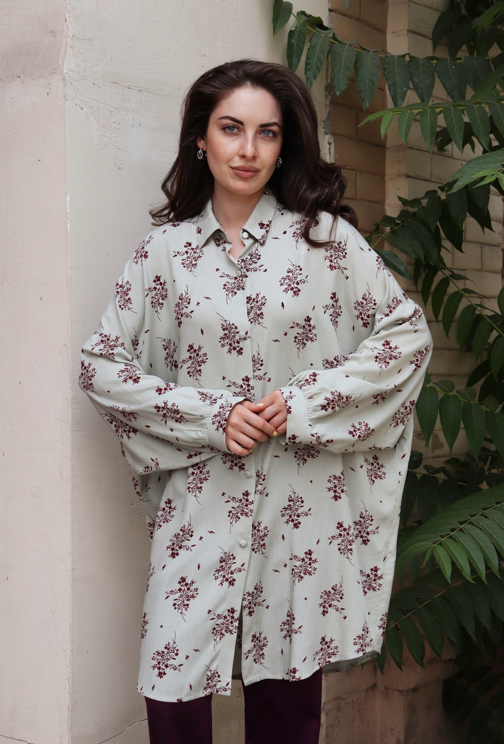Рубашка удлиненная oversize