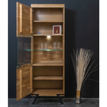 Шкаф-витрина Флеверс из массва дуба