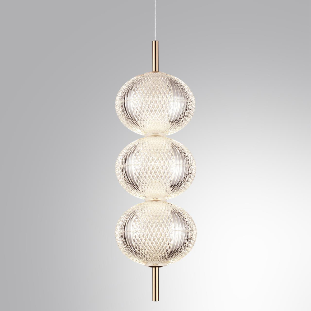 6577/18L LEDIO LN24 золото/прозрачный/металл/пластик Подвес LED 18W 220V CAPRICE