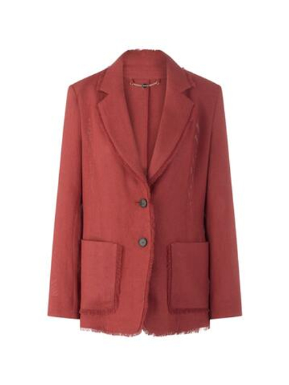 Marc Cain Блейзер из льна с бахромой