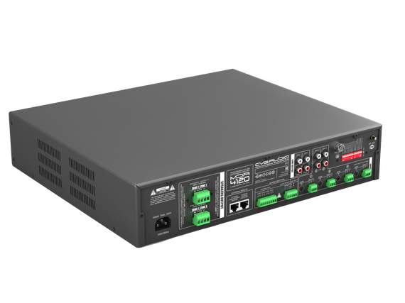 CVGAUDIO MDA-4120 профессиональный матричный четырехзонный микшер-усилитель, мощность 4х120W/100V