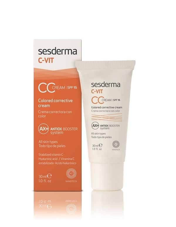 Крем, корректирующий тон кожи C-VIT CC CREAM SPF 15, Sesderma, 30 мл