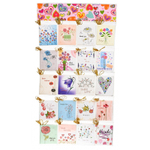 Открытка прямоугольная Basir, серия "С пожеланиями", с блёстками, 8.2*7 см, 160 шт