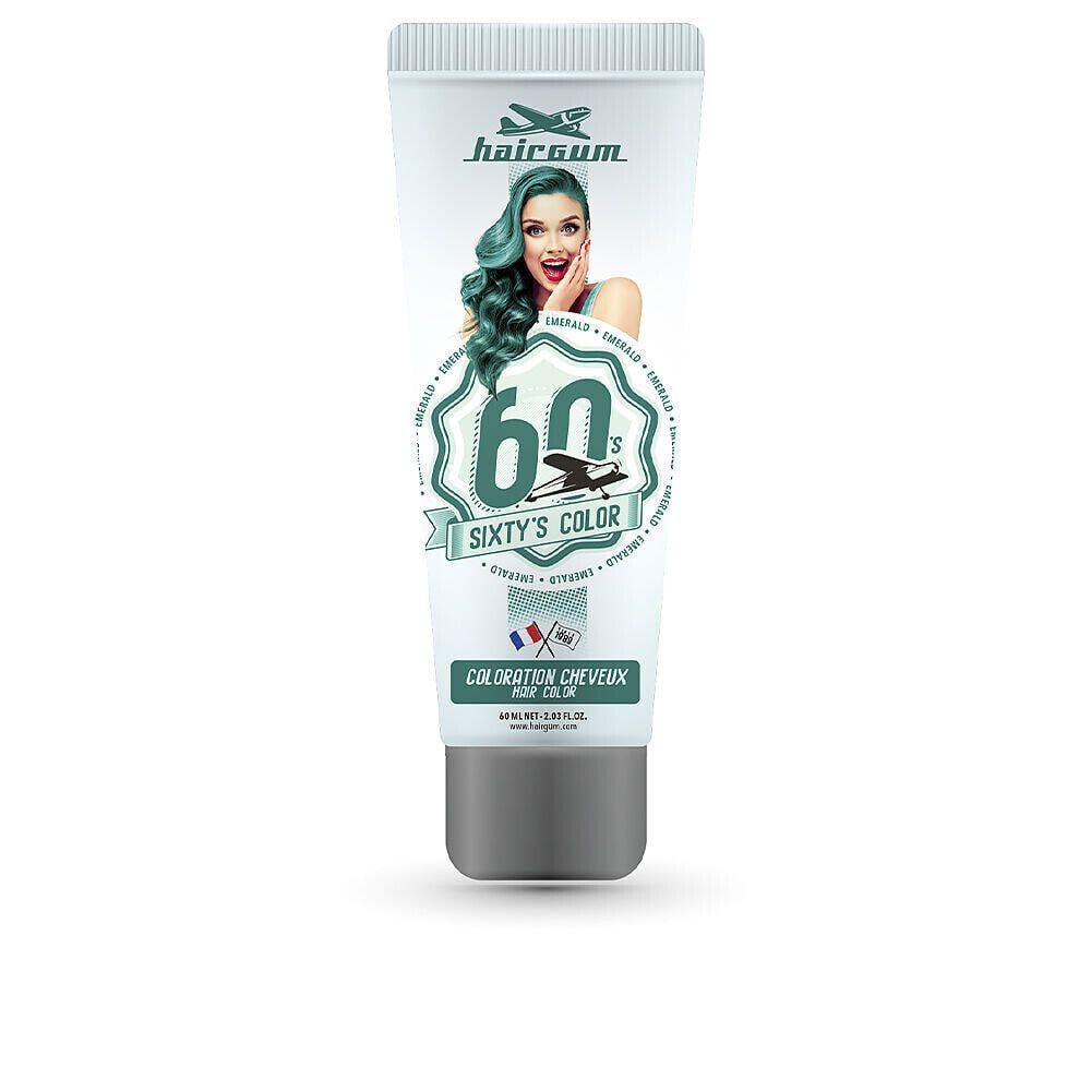 Hairgum Sixty&#39;s Color Emerald Полуперманентная краска придающая блеск волосам, оттенок изумрудный 60 мл