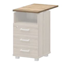 Крышка тумбы НТ-320.73  438x730x25 Аргентум