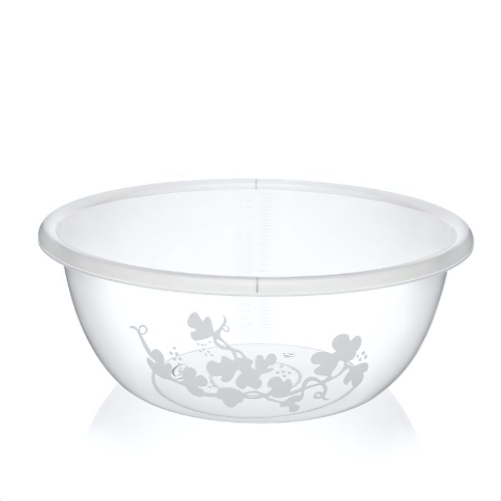 Таз "Изобилие" 8 л мерный прозрачный с крышкой цвет в ассортименте