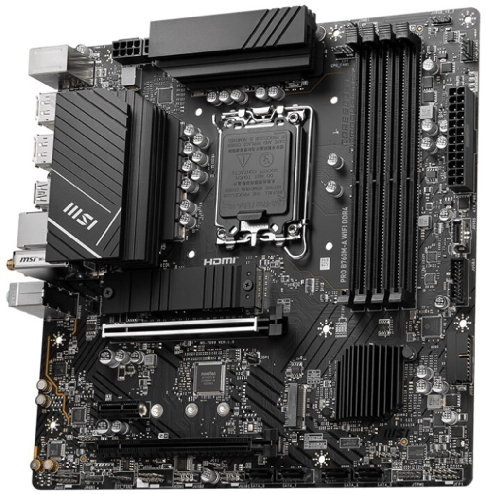 Материнская плата mATX MSI PRO B760M-A WIFI DDR4