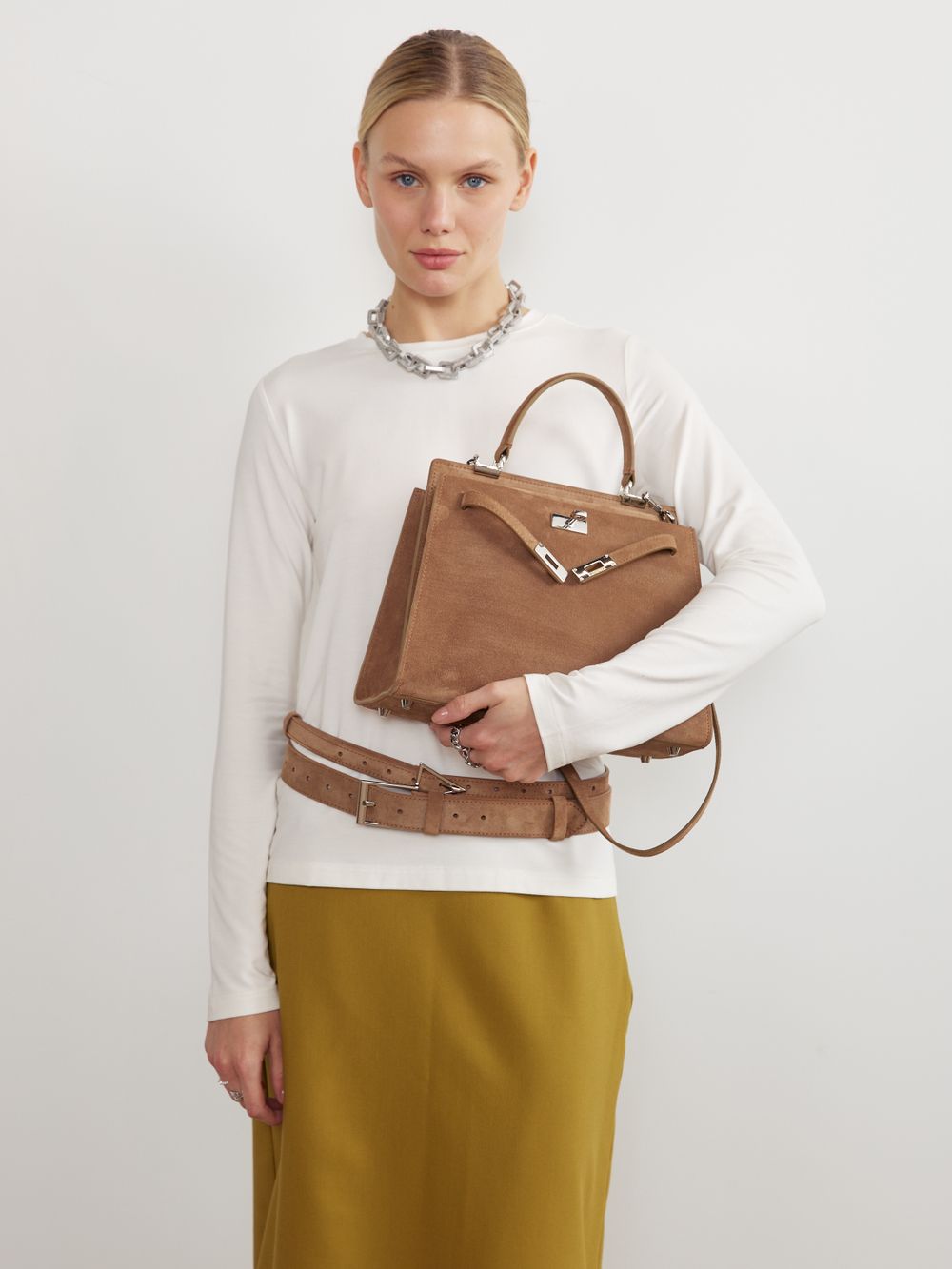 БАЗОВЫЙ РЕМЕНЬ ЗАМША КАПУЧИНО