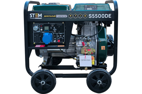 Дизельный генератор STEM Techno s5500de (5,5кв, электростартер, дисплей, подогрев) ГЕН018