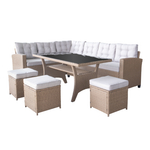 Набор мебели Версаль New арт.GS090 бежевый, бежевый (ротанг бежевый, подушки темно-беж.) "Garden story"