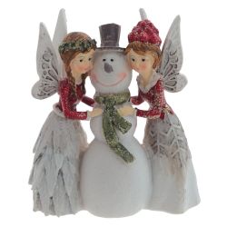 GAEM Фигурка декоративная "Феи и снеговик", L9 W4 H10 см