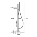 SHF-0001 Напольный отдельностоящий смеситель для ванны с ручным душем SHF-0001