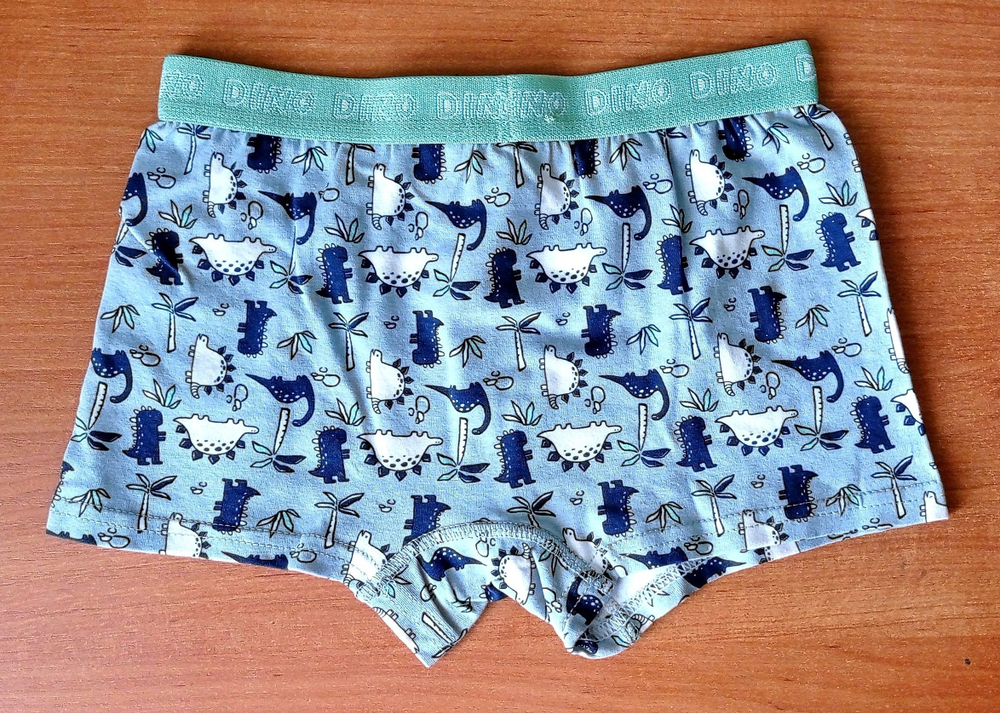 Трусы детские для мальчика 1 шт., хлопок, размер 2XL (рост 128-146), цвета голубой, светло-голубой, белый