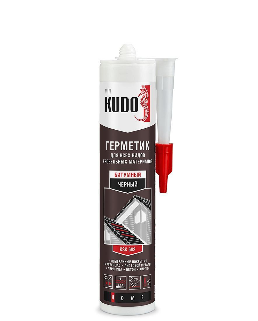 Герметик KUDO KSK-602 битумный для кровли чёрный 280 мл