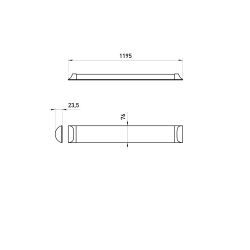 Светильник светодиодный ЭРА SPO-5-40-4K-M (F) 36Вт 4000К 3600Лм IP40 1200х75мм матовый