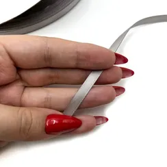 Атласная лента 6 мм, серая