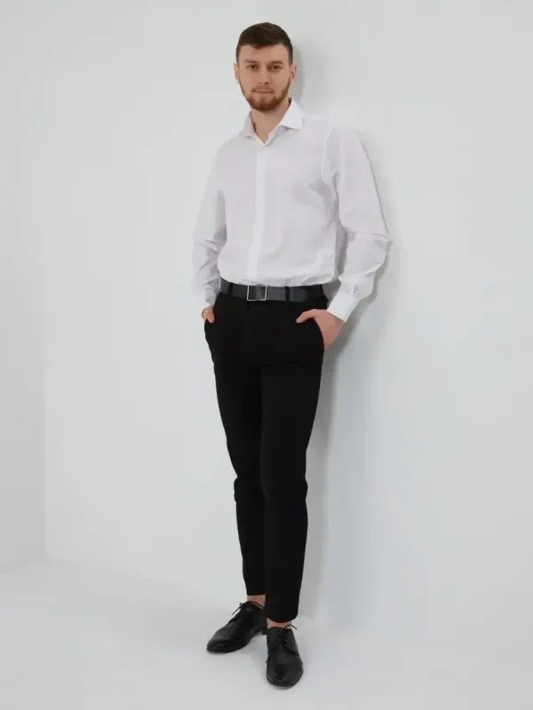 Рубашка классическая CLASSIC FIT с длинным рукавом, белая