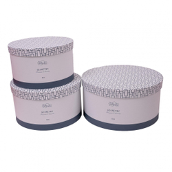 Коробка ШАЙБА С КРЫШКОЙ Geometry БЕЛЫЙ