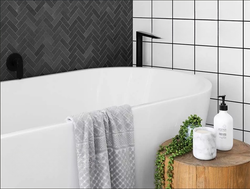 Самоклеящаяся плитка ПВХ Плитка белая (крупная) 300х300 мм