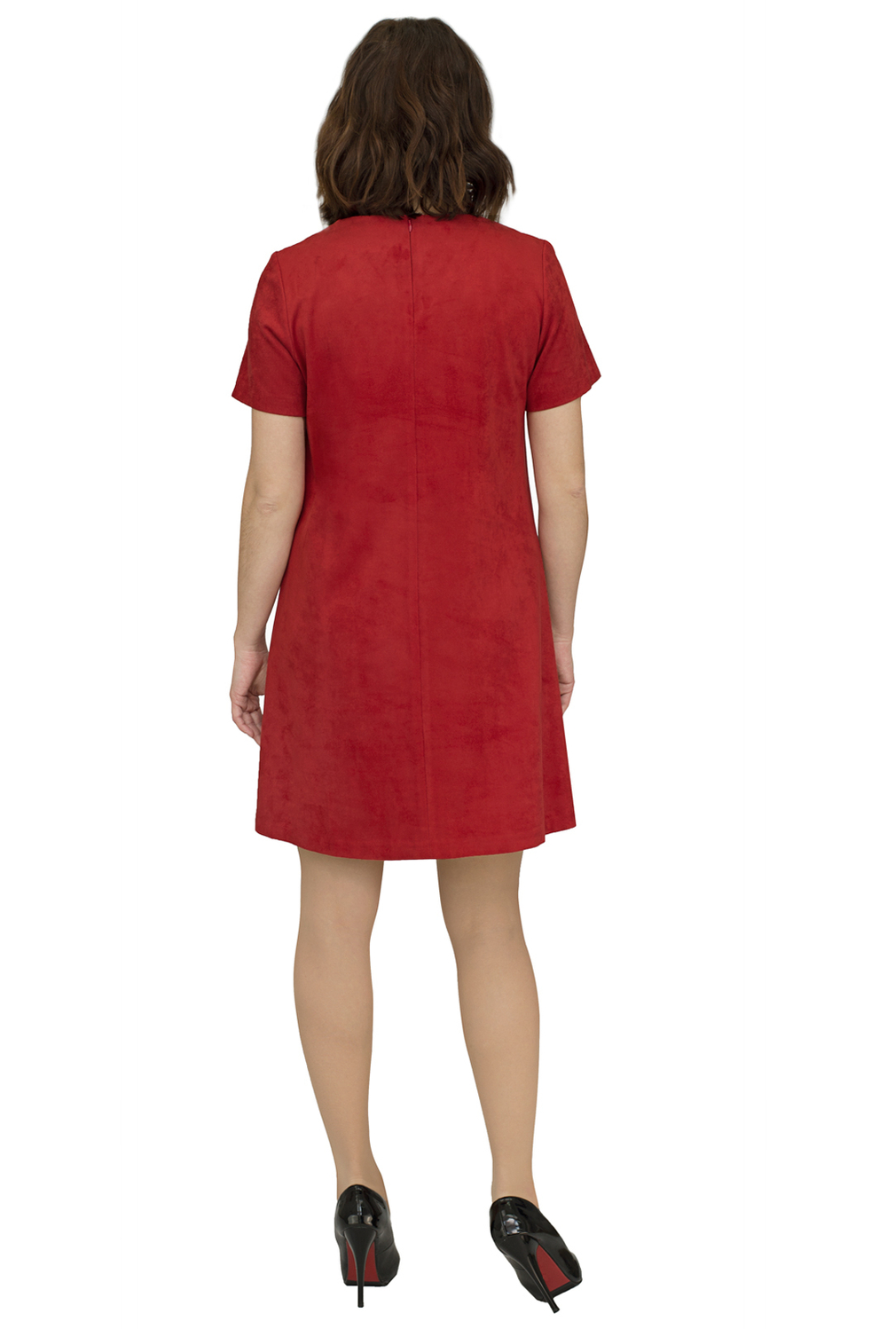 Трикотажное платье 1777Л, красный #257Кр051777Л