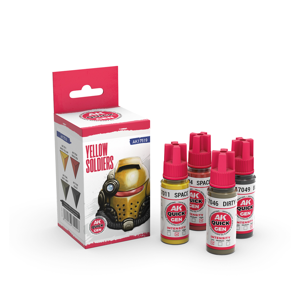 Набор акриловых красок AK Interactive - Yellow Soldiers - QUICK GEN Set